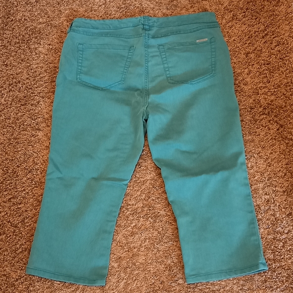 Revolution by Ricki's Teal Capri Jeggings - Picture 2 of 7